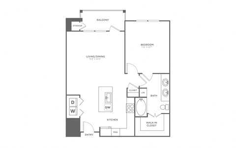 a floor plan of a house with a bedroom and a living room